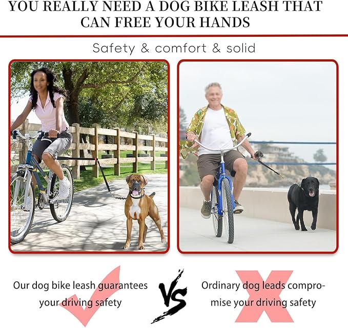 Correa de perro para bicicleta